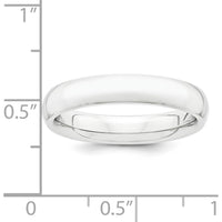 950 Platinum 4mm Lightweight Comfort-Fit Domed Wedding Band Size 11 by Luciano & Cie