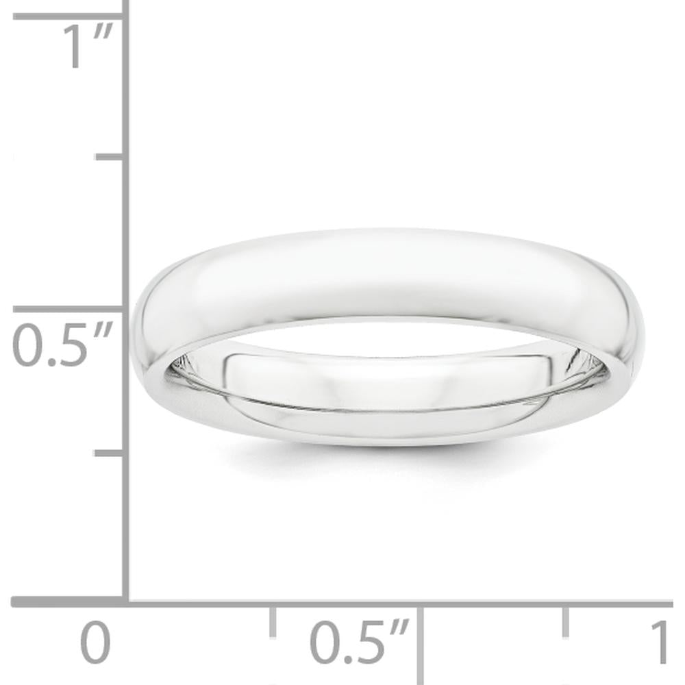 950 Platinum 4mm Lightweight Comfort-Fit Domed Wedding Band Size 11 by Luciano & Cie