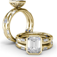 Abstract Baguette Diamond Band with Bezel Setting by Fana - 0.27 Carat Total Diamond Weight