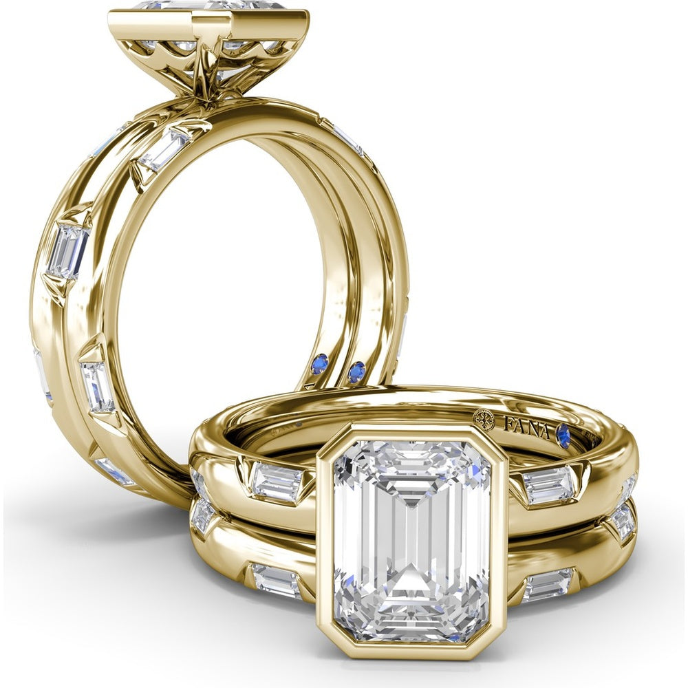 Abstract Baguette Diamond Band with Bezel Setting by Fana - 0.27 Carat Total Diamond Weight