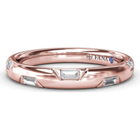 Abstract Baguette Diamond Band with Bezel Setting by Fana - 0.27 Carat Total Diamond Weight
