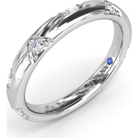 Abstract Band with Bezel-Set Marquise and Round Diamonds by Fana - 0.25 Carat Total Diamond Weight