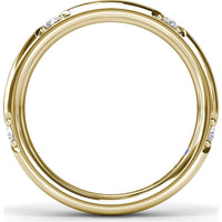 Abstract Band with Bezel-Set Marquise and Round Diamonds by Fana - 0.25 Carat Total Diamond Weight
