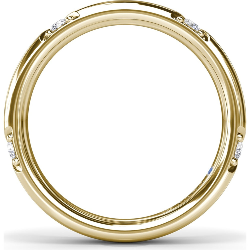 Abstract Band with Bezel-Set Marquise and Round Diamonds by Fana - 0.25 Carat Total Diamond Weight