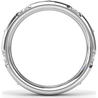 Abstract Wide Band with Prong Set Round Diamonds by Fana - 0.27 Carat Total Diamond Weight