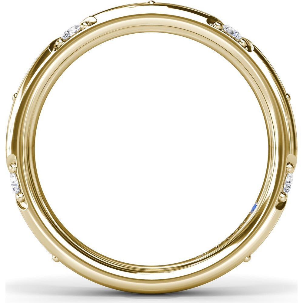 Abstract Wide Band with Prong Set Round Diamonds by Fana - 0.27 Carat Total Diamond Weight