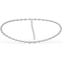 Adjustable Choker Necklace with Prong-Set Round Diamonds by Fana - 5.94 Carat Total Diamond Weight