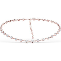 Adjustable Diamond Choker Necklace with Prong-Set Round Diamonds by Fana - 15.51 Carat Total Diamond Weight