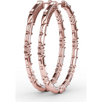 Alternating Emerald Cut and Round Diamond Hoop Earrings by Fana - 2.47 Carat Total Diamond Weight
