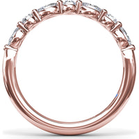Alternating Round and Marquise Diamond Wedding Band by Fana - 0.47 Carat Total Diamond Weight