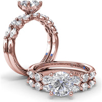 Alternating Round and Marquise Diamond Wedding Band by Fana - 0.47 Carat Total Diamond Weight