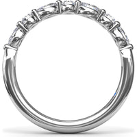 Alternating Round and Marquise Diamond Wedding Band by Fana - 0.47 Carat Total Diamond Weight