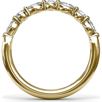 Alternating Round and Marquise Diamond Wedding Band by Fana - 0.47 Carat Total Diamond Weight