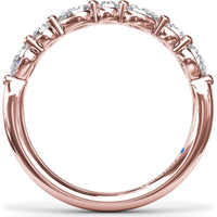 Alternating Round and Teardrop Diamond Wedding Band by Fana - 0.52 Carat Total Diamond Weight