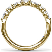 Alternating Round and Teardrop Diamond Wedding Band by Fana - 0.52 Carat Total Diamond Weight