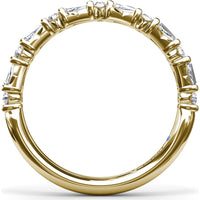 Alternating Tapered Baguette and Round Diamond Anniversary Band by Fana - 0.32 Carat Total Diamond Weight