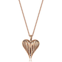 Angel Heart Pendant Necklace in 18K Rose Gold by Charles Krypell