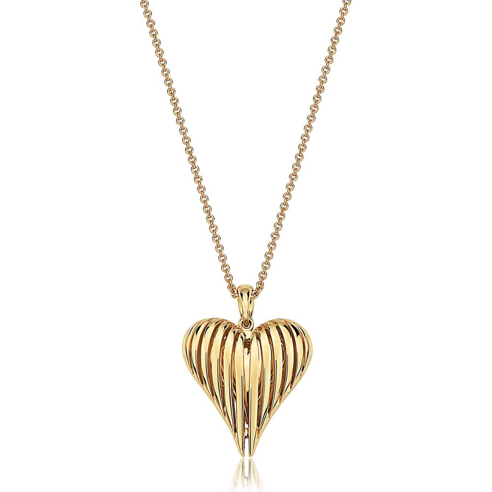 Angel Heart Pendant Necklace in 18K Yellow Gold by Charles Krypell