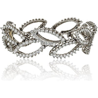 Angela Cummings Platinum Round Diamond Cloud Bracelet - 26.00 Carats Total Diamond Weight
