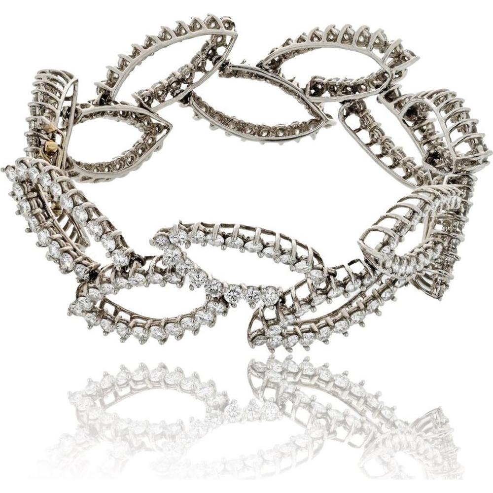Angela Cummings Platinum Round Diamond Cloud Bracelet - 26.00 Carats Total Diamond Weight