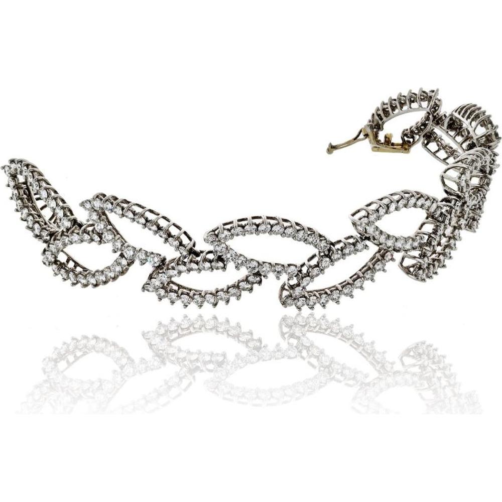 Angela Cummings Platinum Round Diamond Cloud Bracelet - 26.00 Carats Total Diamond Weight