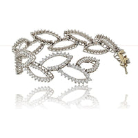 Angela Cummings Platinum Round Diamond Cloud Bracelet - 26.00 Carats Total Diamond Weight