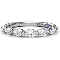 Angelic Shared-Prong Pear Diamond Band by Fana - 0.80 Carat Total Diamond Weight