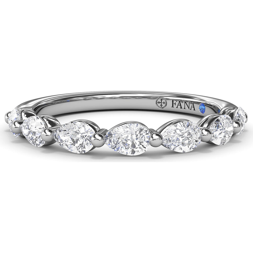 Angelic Shared-Prong Pear Diamond Band by Fana - 0.80 Carat Total Diamond Weight