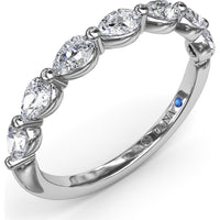Angelic Shared-Prong Pear Diamond Band by Fana - 0.80 Carat Total Diamond Weight