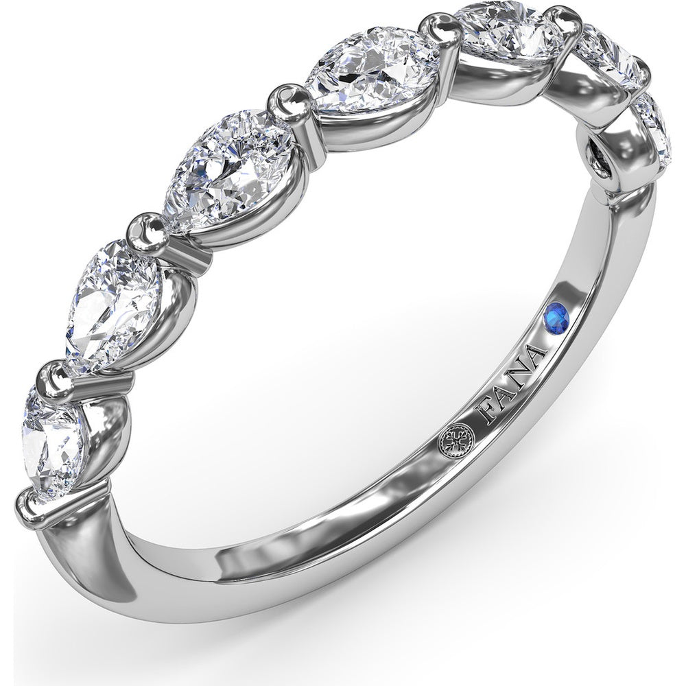 Angelic Shared-Prong Pear Diamond Band by Fana - 0.80 Carat Total Diamond Weight