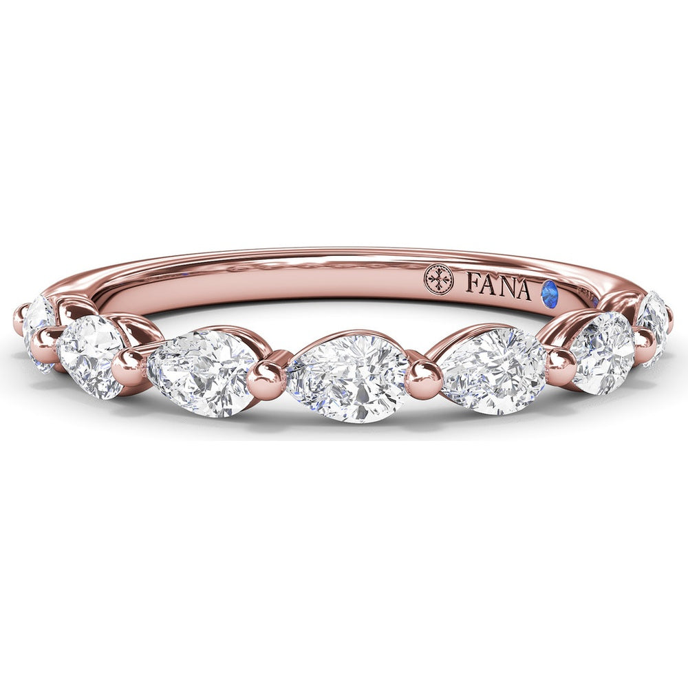 Angelic Shared-Prong Pear Diamond Band by Fana - 0.80 Carat Total Diamond Weight