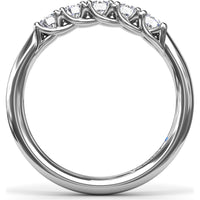 Anniversary Band with 5-Stone Trellis Set Round Diamonds by Fana - 0.50 Carat Total Diamond Weight