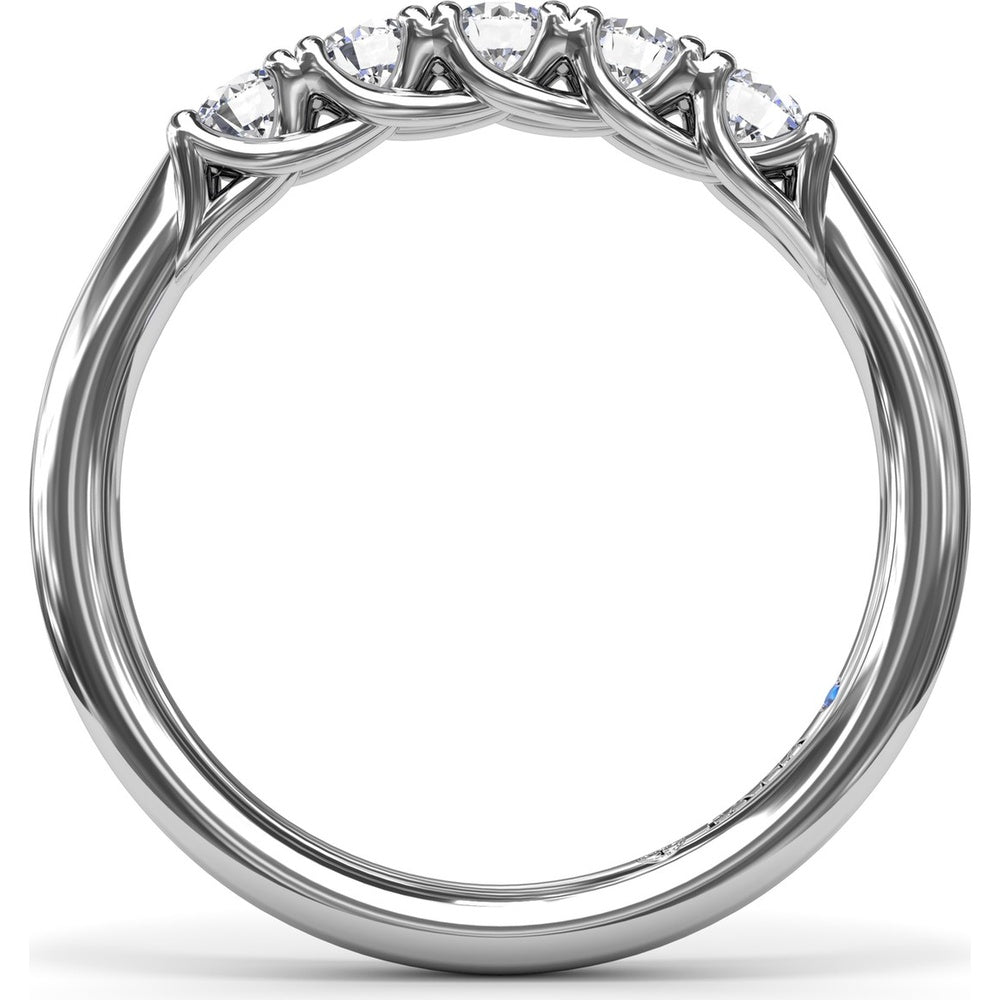 Anniversary Band with 5-Stone Trellis Set Round Diamonds by Fana - 0.50 Carat Total Diamond Weight