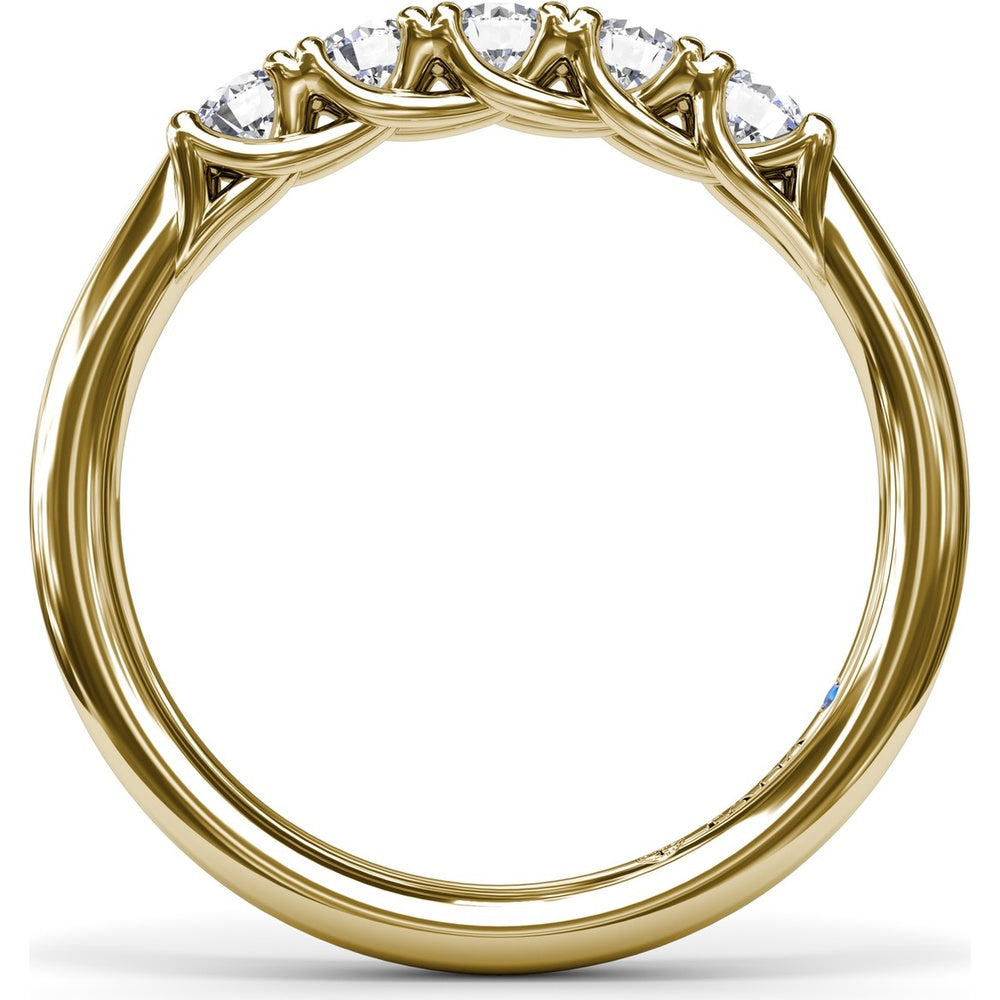 Anniversary Band with 5-Stone Trellis Set Round Diamonds by Fana - 0.50 Carat Total Diamond Weight