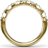 Anniversary Band with Alternating 5-Prong Set Round and Pavé Accent Diamonds by Fana - 0.96 Carat Total Diamond Weight
