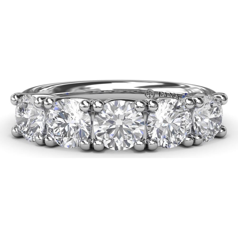 Anniversary Band with Trellis Set Round Diamonds by Fana - 1.63 Carat Total Diamond Weight