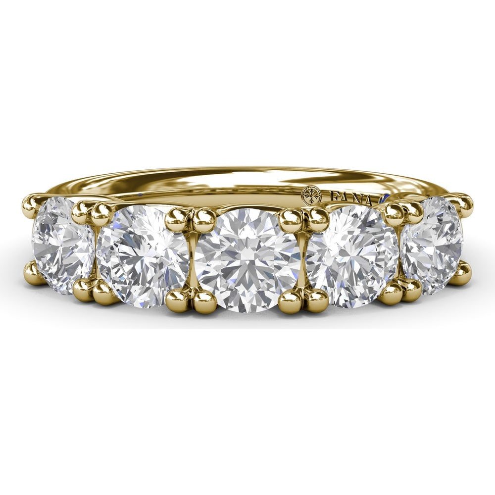 Anniversary Band with Trellis Set Round Diamonds by Fana - 1.63 Carat Total Diamond Weight