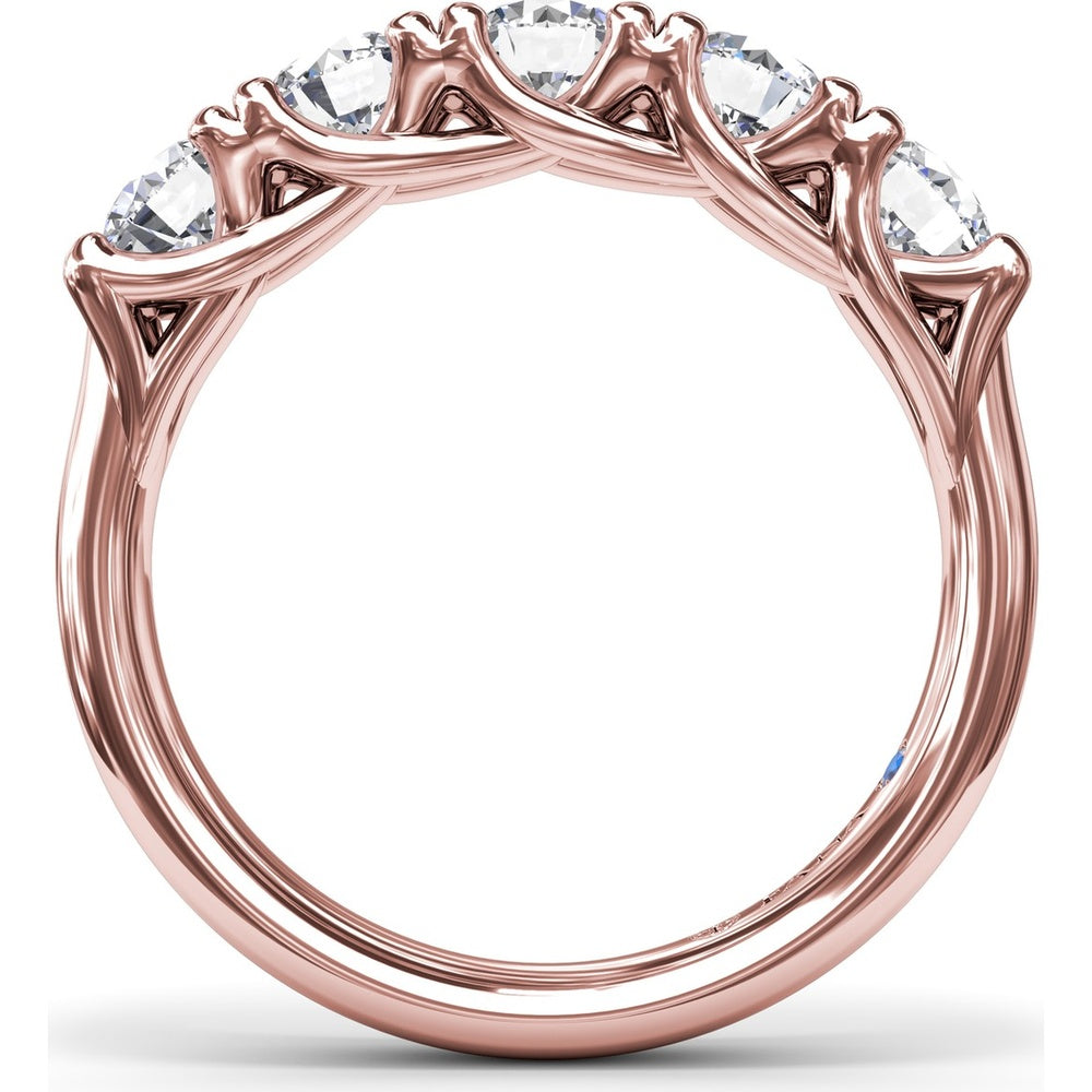 Anniversary Band with Trellis Set Round Diamonds by Fana - 1.63 Carat Total Diamond Weight