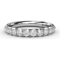Anniversary Band with V-Profile and Pavé Set Round Diamonds by Fana - 0.66 Carat Total Diamond Weight