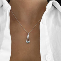 Aquamarine and Diamond Omakase Necklace in 18K White Gold by Charles Krypell