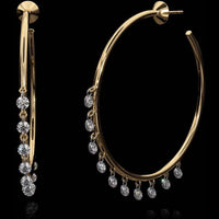 Aresa New York - Hepworth 1.5" Earrings - 18K Yellow Gold with 2.00 cts. of Diamonds