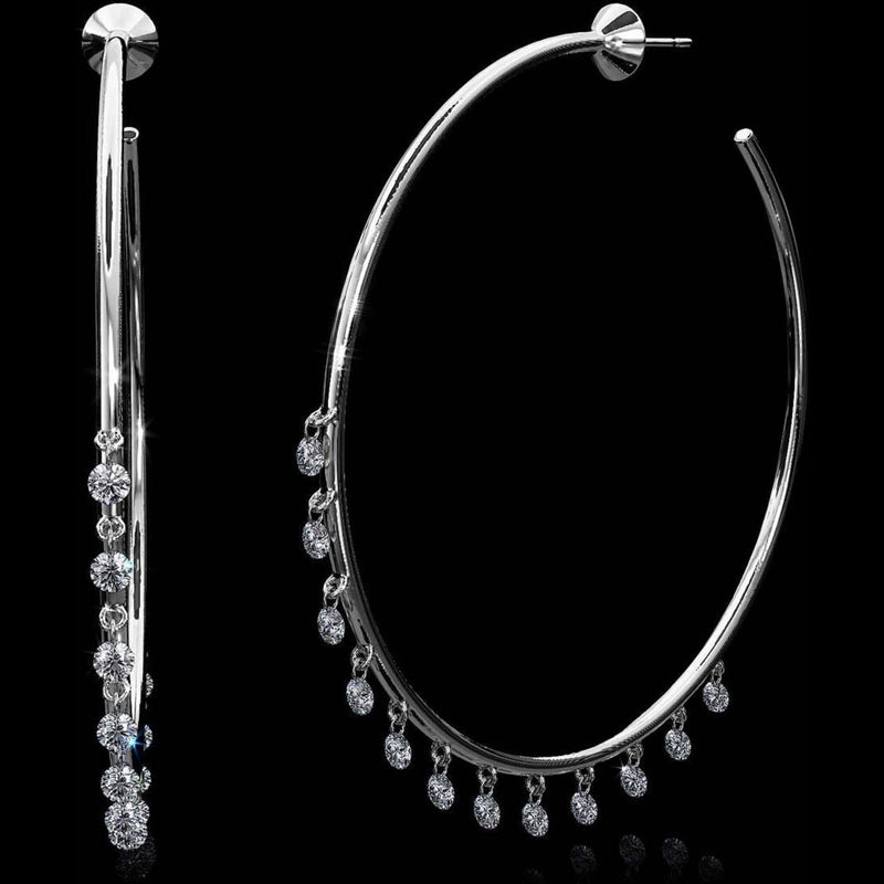 Aresa New York - Hepworth 2.5" Earrings - 18K White Gold with 1.90 cts. of Diamonds