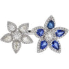Piranesi - Aspen Double Flower Ring in Blue Sapphire - 18K White Gold