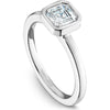 Asscher Cut Diamond Engagement Ring with Bezel Setting in White Gold by Noam Carver<em> - Choose Your Center Diamond: 1 to 5 Carats, Sustainable Lab-Grown or Natural Earth-Mined</em>