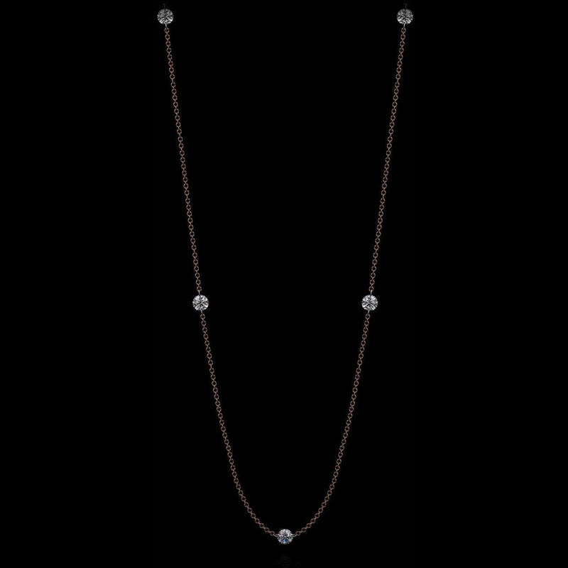 Aresa New York - Astell No. 5 Necklaces - 18K Rose Gold with 0.90 cts. of Diamonds