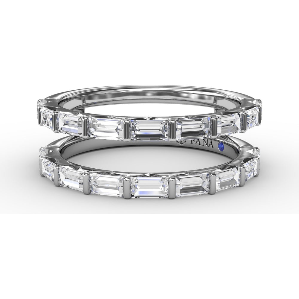 Baguette Cut Diamond Insert Ring with Bar Setting by Fana - 1.29 Carat Total Diamond Weight