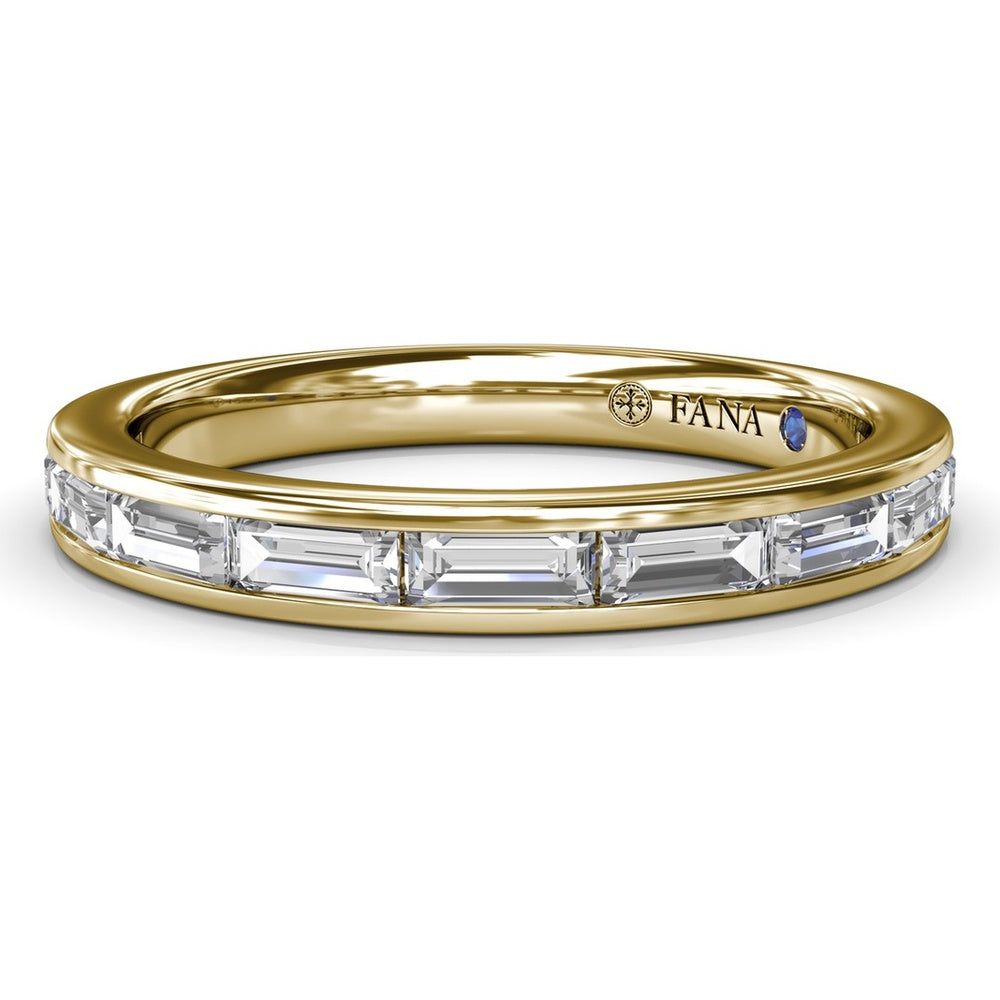 Baguette Diamond Channel Set Wedding Band by Fana - 0.71 Carat Total Diamond Weight