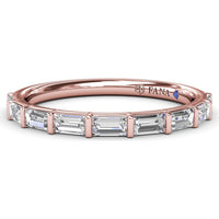 Baguette Diamond Wedding Band with Bar-Set Stones by Fana - 0.54 Carat Total Diamond Weight