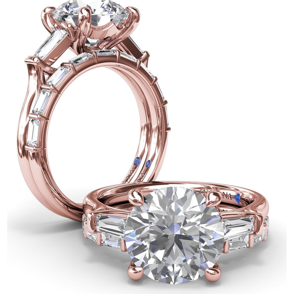 Baguette Diamond Wedding Band with Bar-Set Stones by Fana - 0.54 Carat Total Diamond Weight