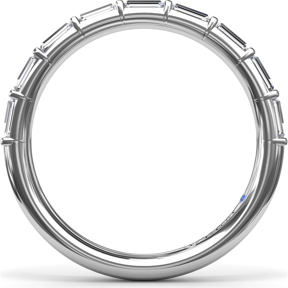 Baguette Diamond Wedding Band with Bar-Set Stones by Fana - 0.54 Carat Total Diamond Weight